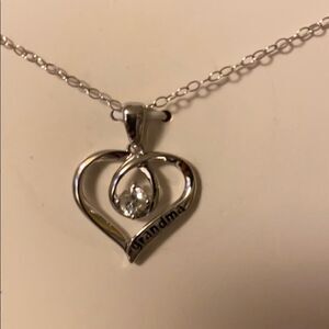 Sterling silver chain a d pendant with CZ